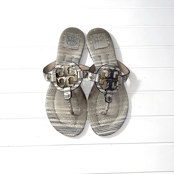 Tory Burch Shoes - Tory Burch Striped Miller Flip Flop Sandal